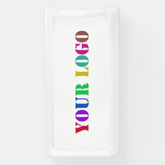 カスタムロゴビジネスのプロモーション用バナーテンプレート 横断幕 (縦)