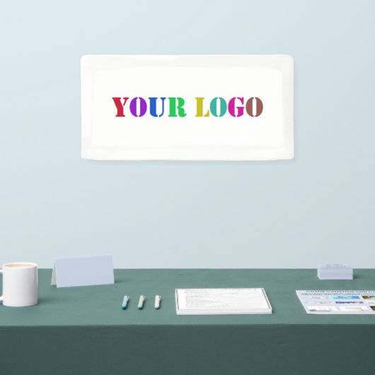 カスタムロゴビジネスのプロモーション用バナーテンプレート 横断幕 (トレードショー)