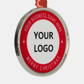 カスタムロゴビジネスオフィスクリスマスお祝い メタルオーナメント (右)