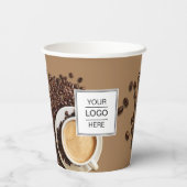 カスタムロゴビジネスコーヒーショップ紙カップ 紙コップ (裏面)