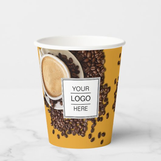 カスタムロゴビジネスコーヒーショップ紙カップ 紙コップ (正面)