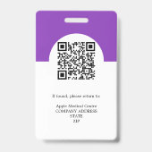 カスタムロゴビジネススタッフ写真IDセキュリティID Ba バッジ (裏面)