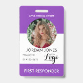 カスタムロゴビジネススタッフ写真IDセキュリティID Ba バッジ (正面)