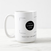カスタムロゴビジネスブランディング文字パーソナライズされた コーヒーマグカップ (左)