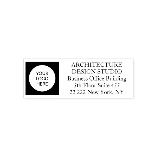 カスタムロゴビジネスプロフェッショナル差出人住所 セルフインキングスタンプ (デザイン)