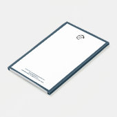 カスタムロゴビジネスモダンブランディングネイビーブルー ポストイット (アングル)