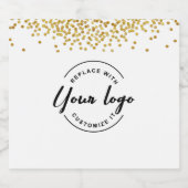 カスタムロゴビジネス企業の紙吹雪ありがとう スパークリングワインラベル (シングルラベル)