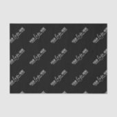 カスタムロゴビジネス会社パッケージブラック 薄葉紙 (正面)