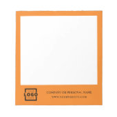 カスタムロゴビジネス会社ブランドギフトオレンジ ノートパッド (正面)