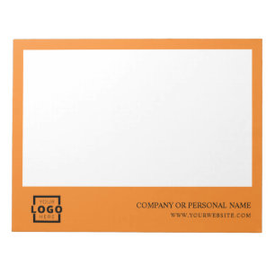 カスタムロゴビジネス会社ブランドギフトオレンジ ノートパッド