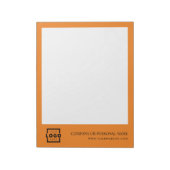 カスタムロゴビジネス会社ブランドギフトオレンジ ノートパッド (回転)