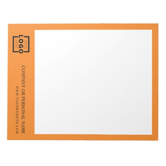 カスタムロゴビジネス会社ブランドギフトオレンジ ノートパッド (正面)