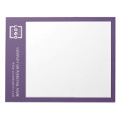 カスタムロゴビジネス会社ブランドギフトパープル ノートパッド (正面)