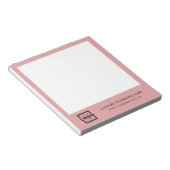 カスタムロゴビジネス会社ブランドギフトピンク ノートパッド (アングル)