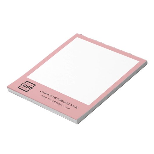カスタムロゴビジネス会社ブランドギフトピンク ノートパッド (回転)