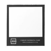 カスタムロゴビジネス会社ブランドギフトブラック ノートパッド (正面)