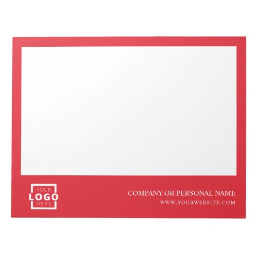 カスタムロゴビジネス会社ブランドギフトレッド ノートパッド (正面)
