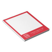 カスタムロゴビジネス会社ブランドギフトレッド ノートパッド (アングル)