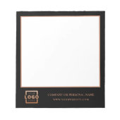 カスタムロゴビジネス会社ブランドギフト銅 ノートパッド (正面)