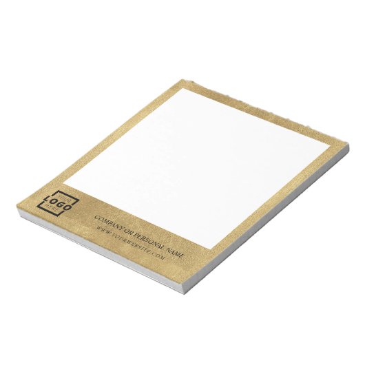カスタムロゴビジネス会社販促ギフト金ゴールド ノートパッド (回転)