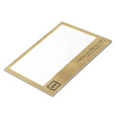 カスタムロゴビジネス会社販促ギフト金ゴールド ノートパッド (アングル)