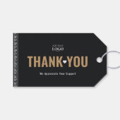 カスタムロゴビジネスQRコードありがとうギリシャ語鍵 ギフトタグ (正面(横))