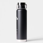 カスタムロゴビジ企業のネス |黒モダン色 ウォーターボトル (背面)