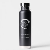 カスタムロゴビジ企業のネス |黒モダン色 ウォーターボトル (左面)