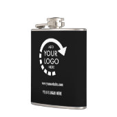 カスタムロゴビジ企業のネス |黒モダン色 フラスク (左)