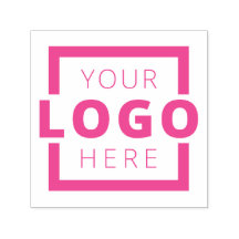 カスタムロゴピンクインクゴム印