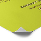 カスタムロゴピーナッツバター | QRコード黄色（緑） ポスター (角)