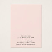 カスタムロゴフェイクピンクグリッターイヤリング表示カード (裏面)