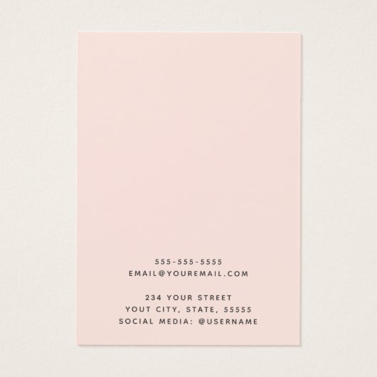 カスタムロゴフェイクピンクグリッターイヤリング表示カード (裏面)