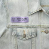 カスタムロゴフェイクメタリックブラシ紫 名札 (インサイチュ)