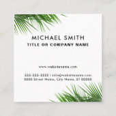 カスタムロゴフェミニンミニマルのロゴ スクエア名刺 (裏面)