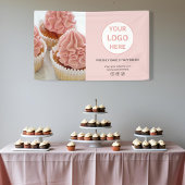 カスタムロゴフォトピンクベーカリー事業 横断幕