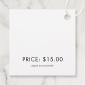 カスタムロゴブティック小売価格 フェイバータグ (裏面)