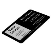 カスタムロゴブラック名刺スタイル磁石 マグネット (左側)