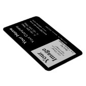 カスタムロゴブラック名刺スタイル磁石 マグネット (右側)