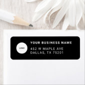 カスタムロゴブラック差出人住所 ラベル (インサイチュ)