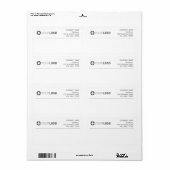 カスタムロゴブランドの事業出荷 ラベル (フルシート)