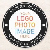 カスタムロゴブランドカラーのプロモーション ラウンドペーパーコースター (正面)