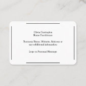 カスタムロゴプロフェッショナルシンプルビジネスカー 名刺 (裏面)