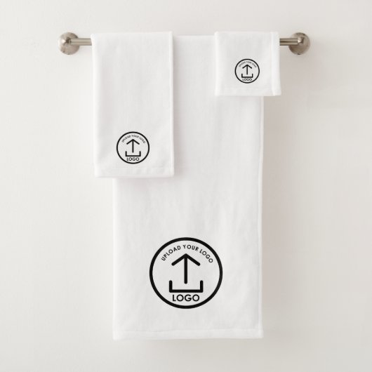 カスタムロゴプロフェッショナルスワッグ白 バスタオルセット (インサイチュ)