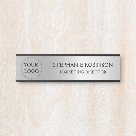 カスタムロゴプロフェッショナルフェイク銀 サインプレート (正面)
