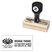 カスタムロゴプロフェッショナル差出人住所 ラバースタンプ (押印)