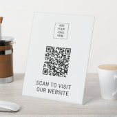 カスタムロゴプロフェッショナル訪問WebサイトQRコード 台座サイン (インサイチュ)