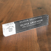 カスタムロゴプロフェッショナル デスクネームプレート (側面)