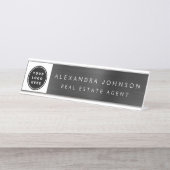 カスタムロゴプロフェッショナル デスクネームプレート (正面)