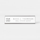 カスタムロゴプロフェッショナル デスクネームプレート (正面)